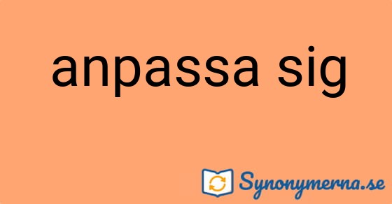 Bild som illustrerar uttrycket anpassa sig och dess synonymer.