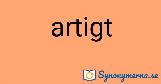 Bild som illustrerar ordet artigt och dess synonymer.