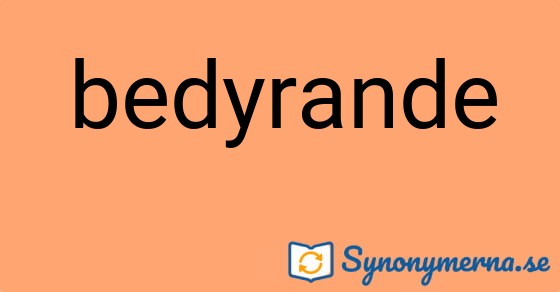 Bild som illustrerar ordet bedyrande och dess synonymer.