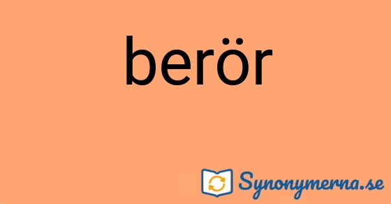 Bild som illustrerar ordet berör och dess synonymer.