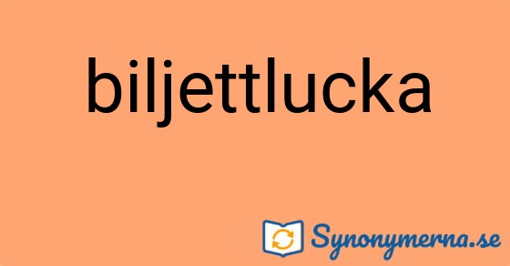 Bild som illustrerar ordet biljettlucka och dess synonymer.