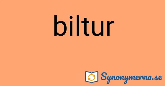 Bild som illustrerar ordet biltur och dess synonymer.
