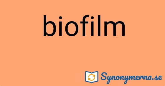 Bild som illustrerar ordet biofilm och dess synonymer.
