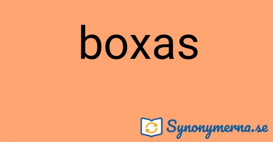 Bild som illustrerar ordet boxas och dess synonymer.