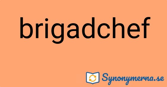 Bild som illustrerar ordet brigadchef och dess synonymer.
