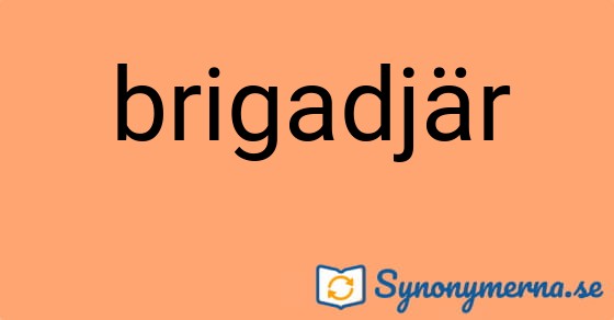 Bild som illustrerar ordet brigadjär och dess synonymer.