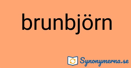 Bild som illustrerar ordet brunbjörn och dess synonymer.