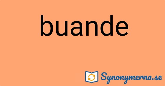 Bild som illustrerar ordet buande och dess synonymer.