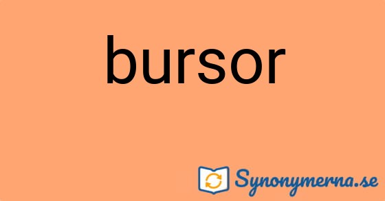 Bild som illustrerar ordet bursor och dess synonymer.