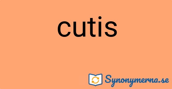 Bild som illustrerar ordet cutis och dess synonymer.