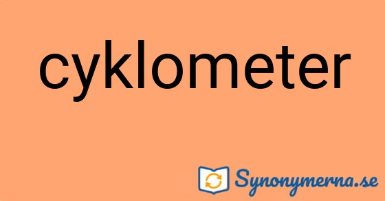Bild som illustrerar ordet cyklometer och dess synonymer.