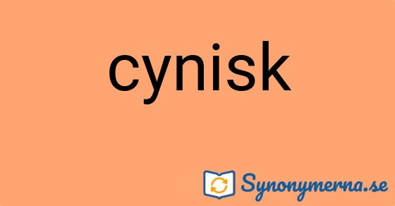 Bild som illustrerar ordet cynisk och dess synonymer.