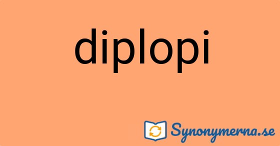 Bild som illustrerar ordet diplopi och dess synonymer.