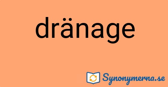 Bild som illustrerar ordet dränage och dess synonymer.