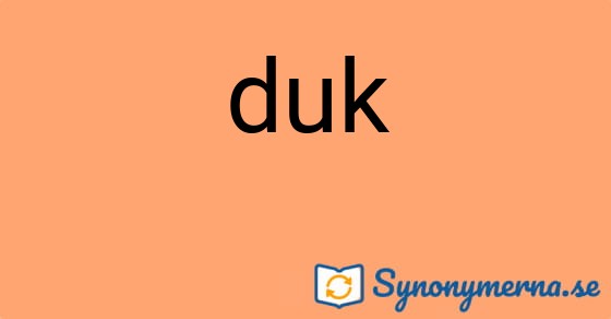 Bild som illustrerar ordet duk och dess synonymer.