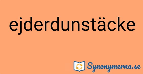 Bild som illustrerar ordet ejderdunstäcke och dess synonymer.