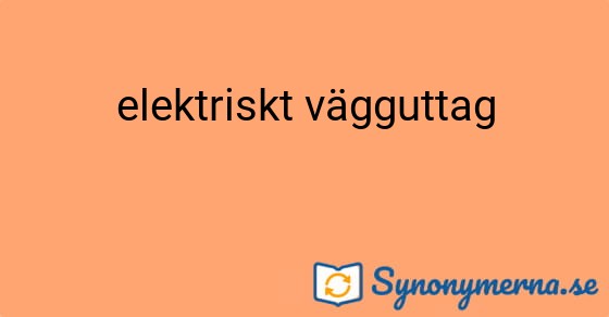 Bild som illustrerar uttrycket elektriskt vägguttag och dess synonymer.