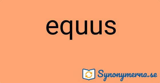 Bild som illustrerar ordet equus och dess synonymer.