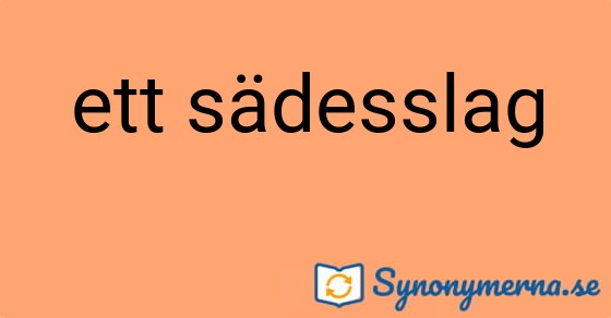 Bild som illustrerar uttrycket ett sädesslag och dess synonymer.