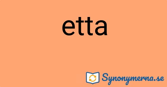 Bild som illustrerar ordet etta och dess synonymer.