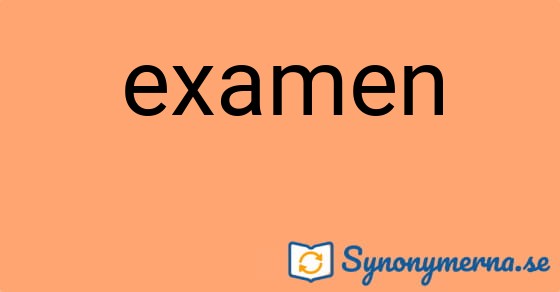 Bild som illustrerar ordet examen och dess synonymer.