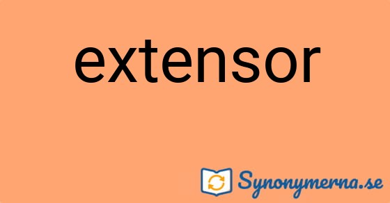 Bild som illustrerar ordet extensor och dess synonymer.