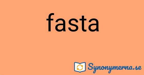Bild som illustrerar ordet fasta och dess synonymer.