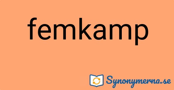 Bild som illustrerar ordet femkamp och dess synonymer.