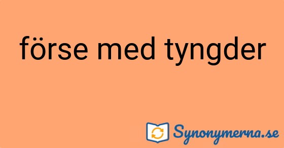 Bild som illustrerar uttrycket förse med tyngder och dess synonymer.