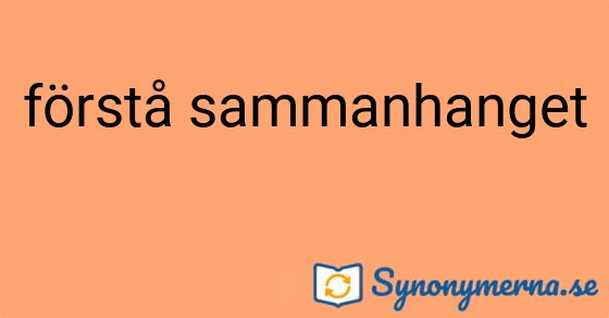 Bild som illustrerar uttrycket förstå sammanhanget och dess synonymer.