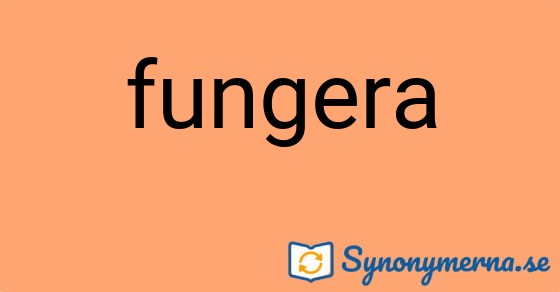 Bild som illustrerar ordet fungera och dess synonymer.