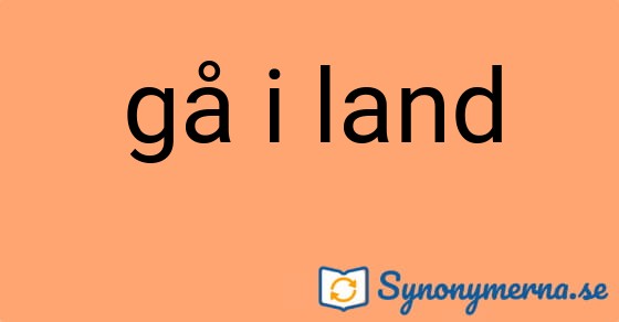 Bild som illustrerar uttrycket gå i land och dess synonymer.