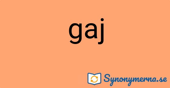 Bild som illustrerar ordet gaj och dess synonymer.