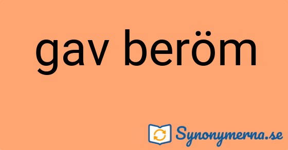 Bild som illustrerar uttrycket gav beröm och dess synonymer.