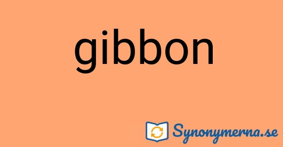 Bild som illustrerar ordet gibbon och dess synonymer.