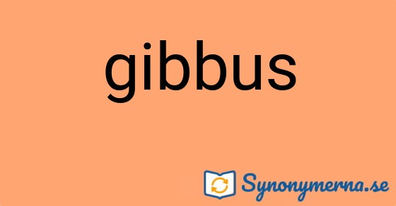 Bild som illustrerar ordet gibbus och dess synonymer.