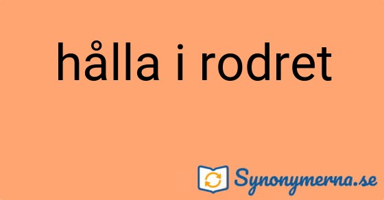Bild som illustrerar uttrycket hålla i rodret och dess synonymer.