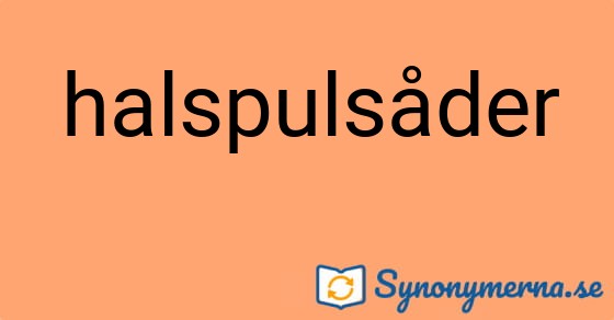 Bild som illustrerar ordet halspulsåder och dess synonymer.