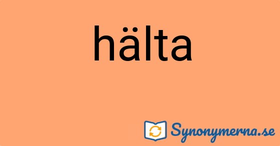 Bild som illustrerar ordet hälta och dess synonymer.