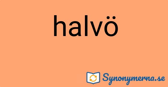 Bild som illustrerar ordet halvö och dess synonymer.