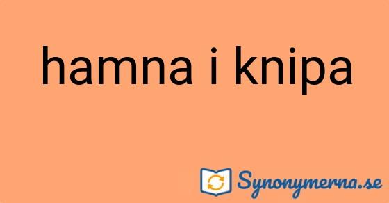 Bild som illustrerar uttrycket hamna i knipa och dess synonymer.