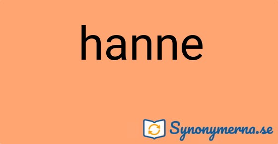 Bild som illustrerar ordet hanne och dess synonymer.