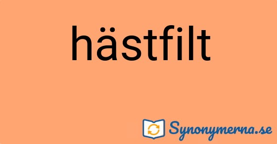 Bild som illustrerar ordet hästfilt och dess synonymer.