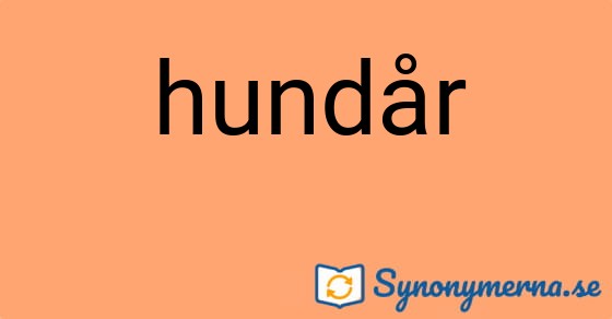 Bild som illustrerar ordet hundår och dess synonymer.