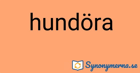 Bild som illustrerar ordet hundöra och dess synonymer.