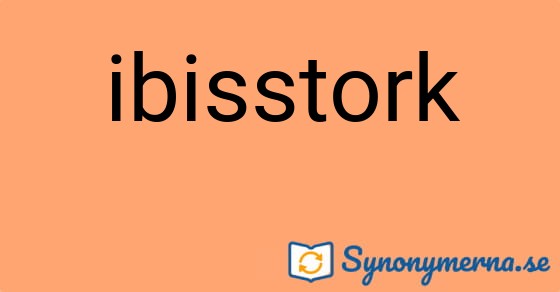 Bild som illustrerar ordet ibisstork och dess synonymer.