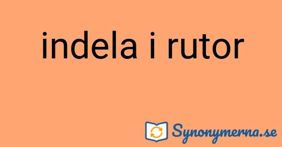 Bild som illustrerar uttrycket indela i rutor och dess synonymer.