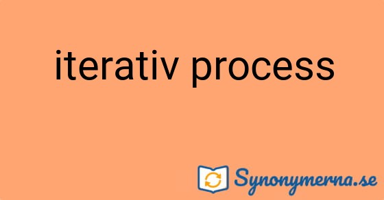 Bild som illustrerar uttrycket iterativ process och dess synonymer.