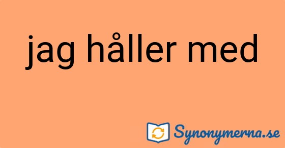 Bild som illustrerar uttrycket jag håller med och dess synonymer.