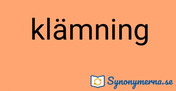 Bild som illustrerar ordet klämning och dess synonymer.